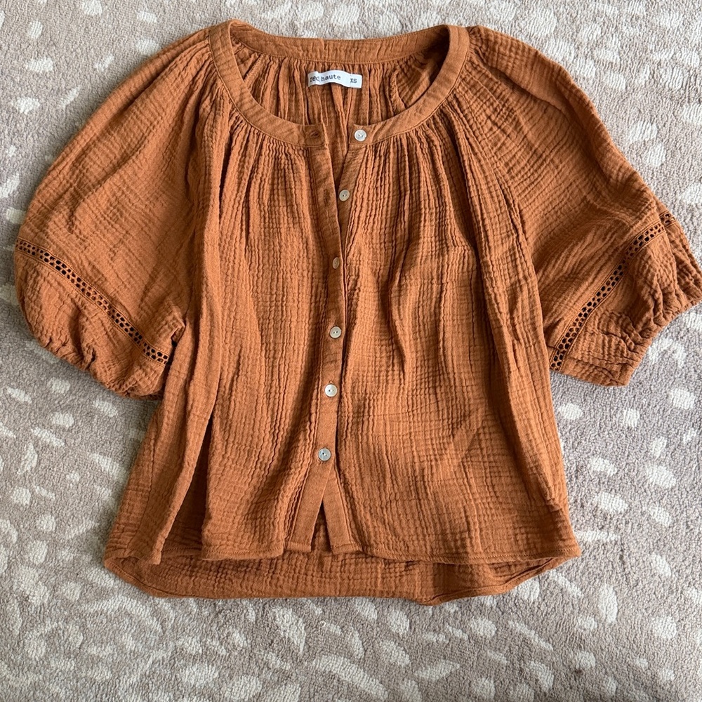 Red Haute Muslin Blouse